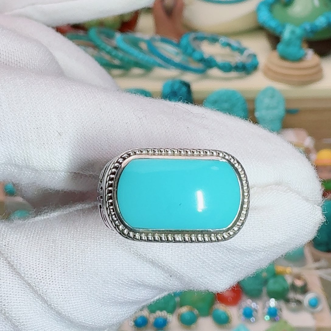 绿松石银S925镶嵌珠宝奇石