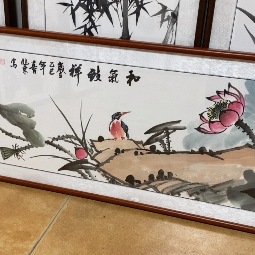 【闪购商品】国画手绘国画带框162.44