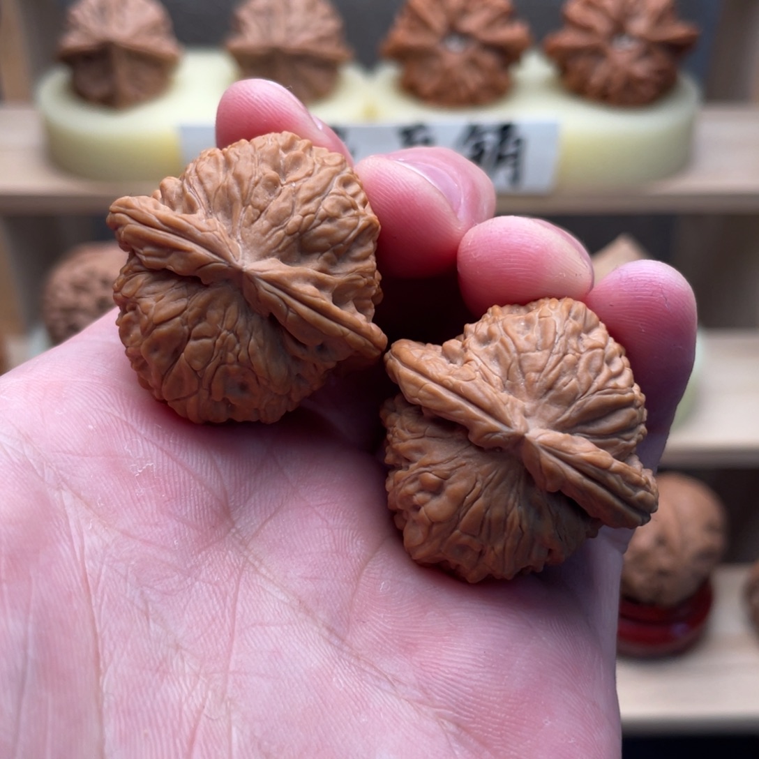吊坠文玩核桃白狮子33
