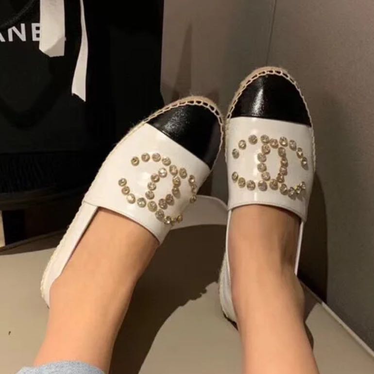 95新/Chanel/香奈儿/草编渔夫鞋/36码/Xsps13146