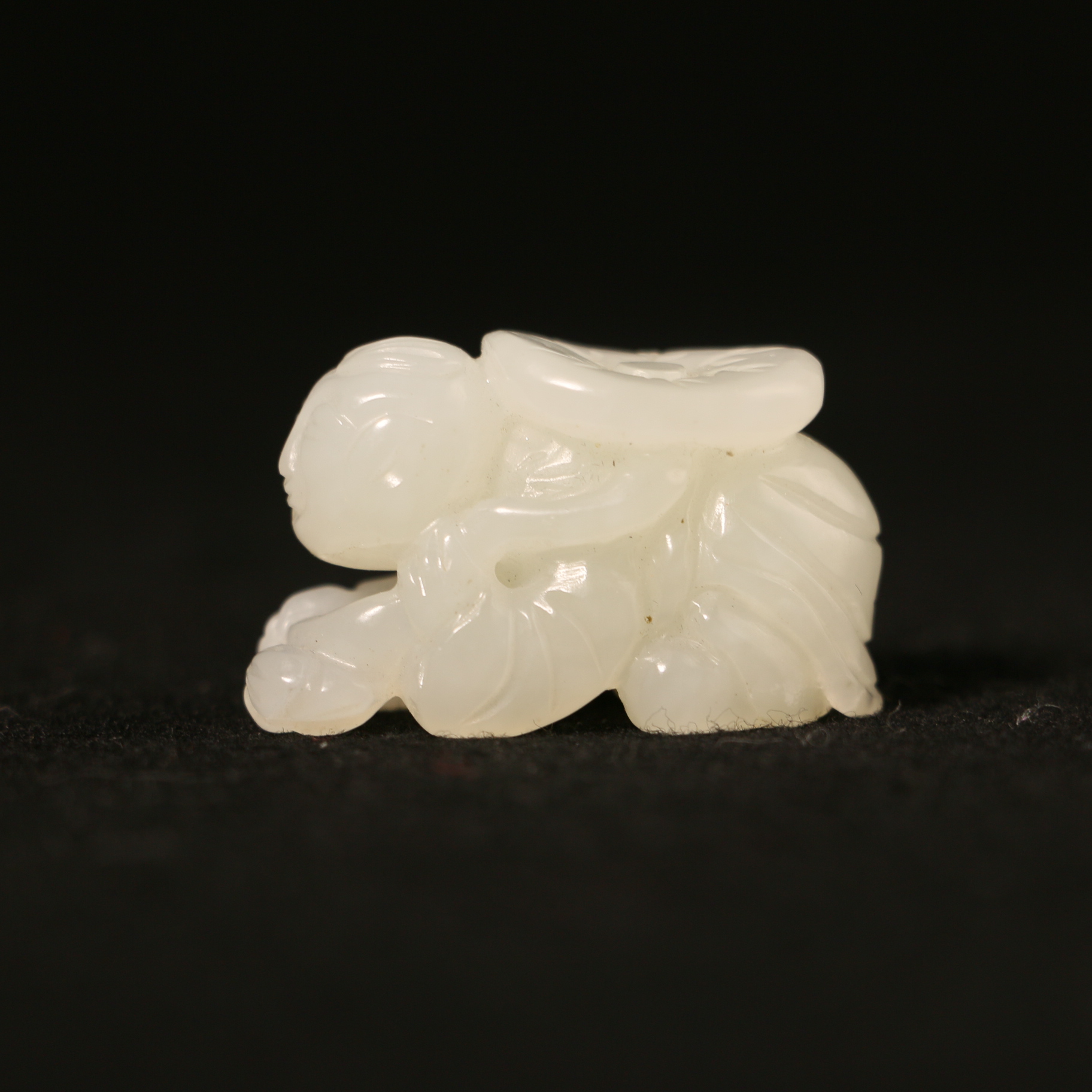 6R2   清  和田玉童子献寿