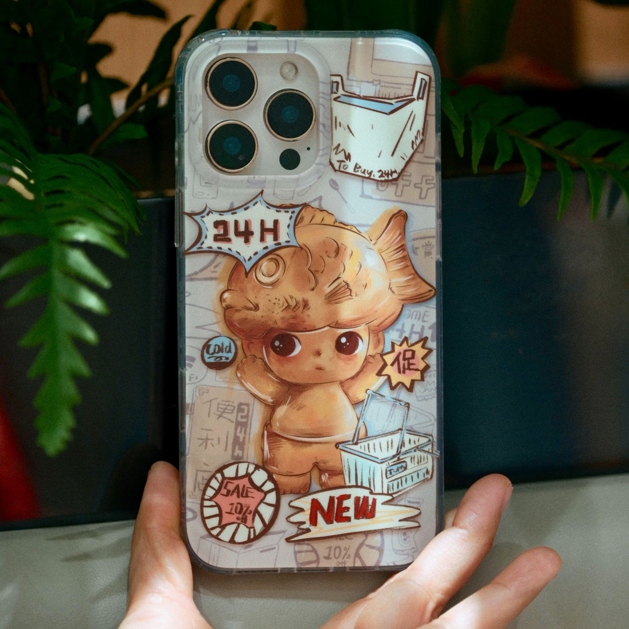 大儿鲷鱼烧系列模内注塑imd卡通创意个性防摔按键全包ins手机壳