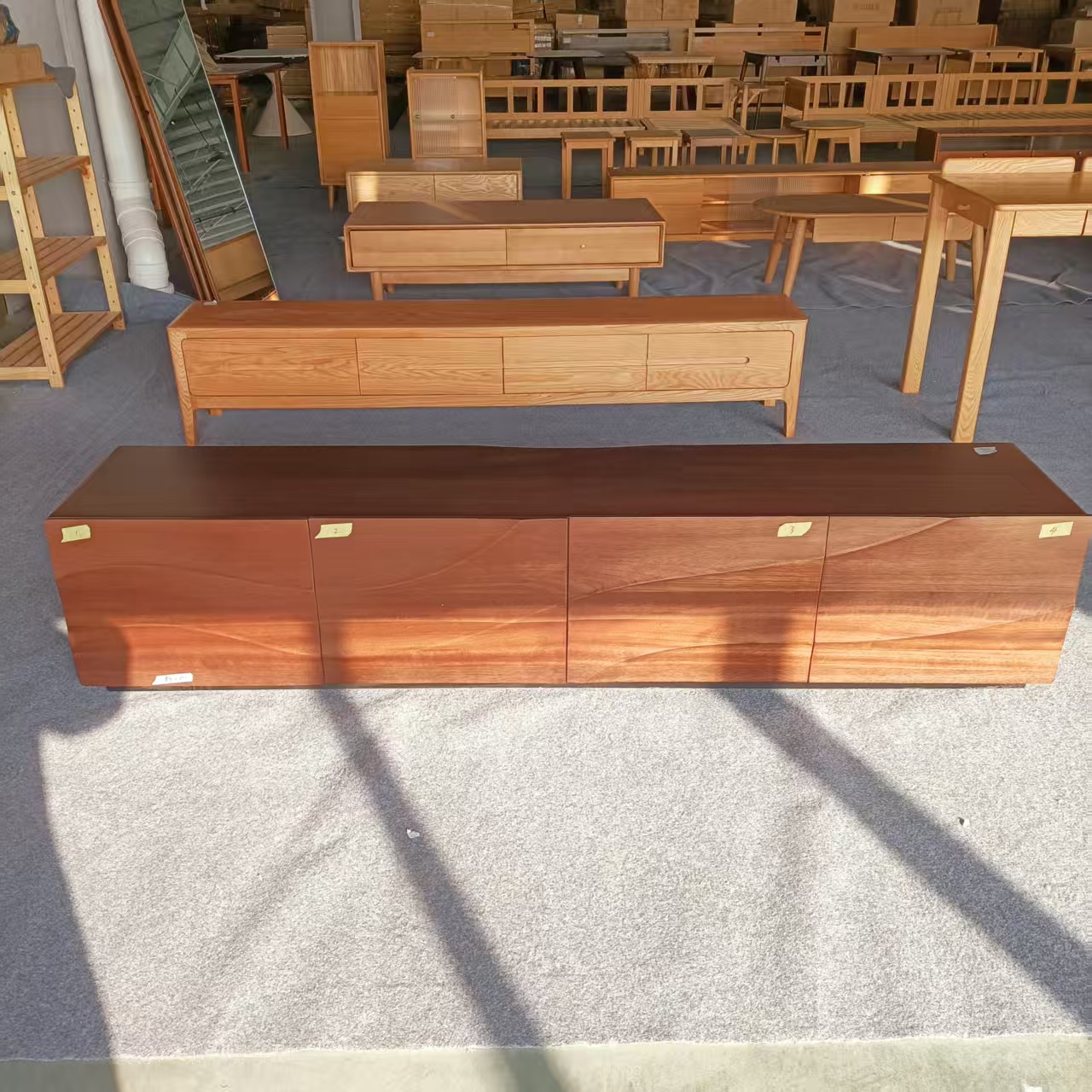 2000*402*410MMX瑕疵款南洋金檀木四门电视柜客厅置物柜