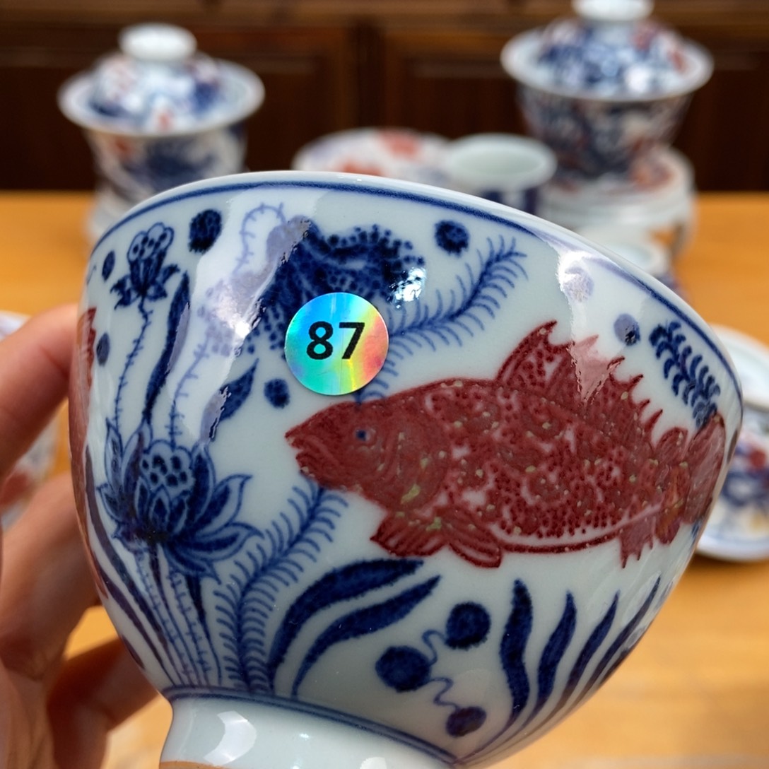 手绘现代茶具非古董