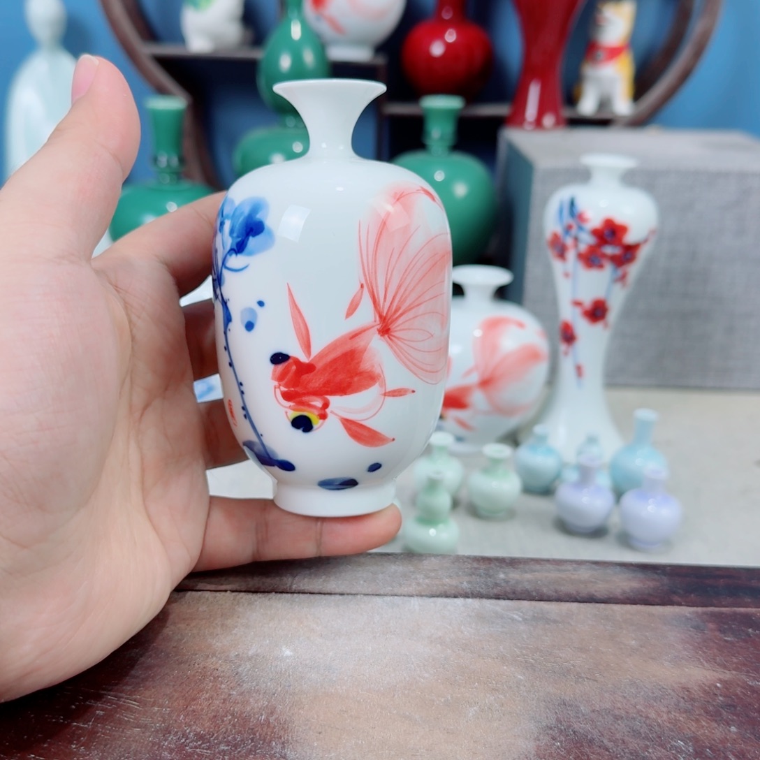 陶瓷手工小花器摆件
