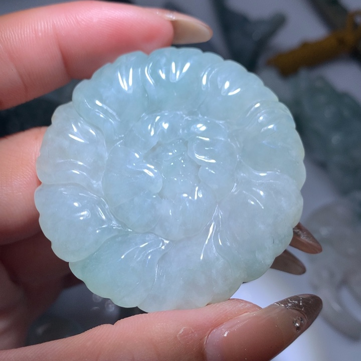 翡翠未镶嵌颈饰保真天然A货翡翠