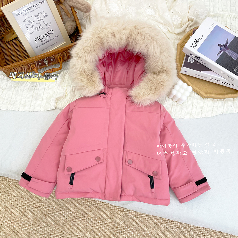 【现货】DY223434新国标90白鸭绒儿童羽绒服外套