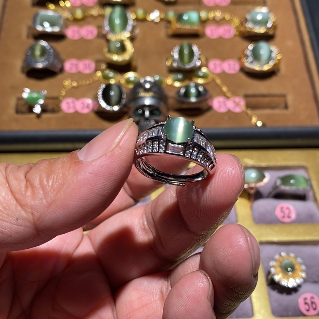 和田玉（碧玉）戒指未镶嵌