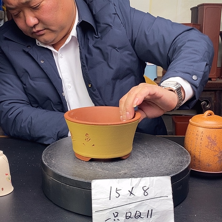 紫砂花盆货号一只QQ11