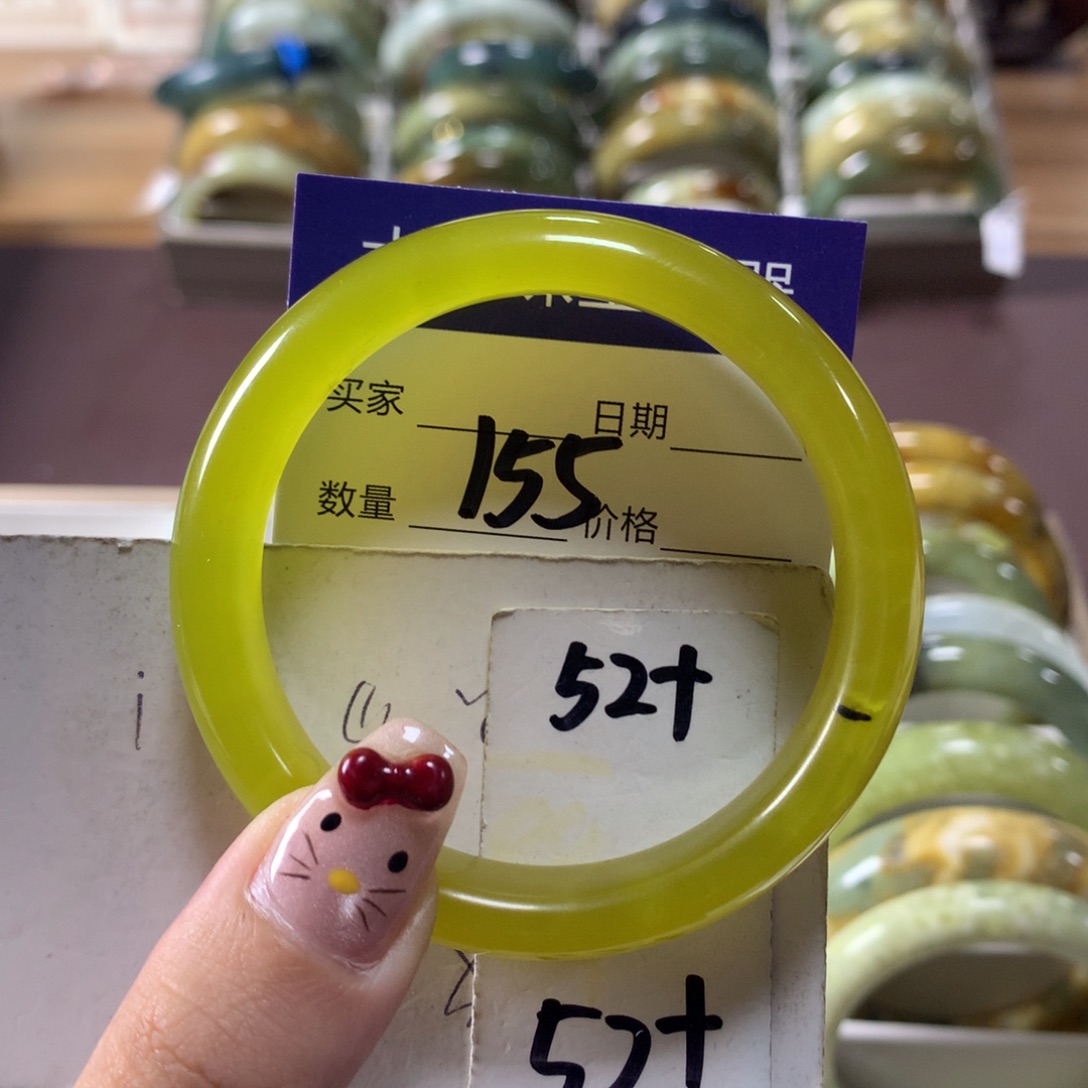 蛇纹石玉手镯未镶嵌155