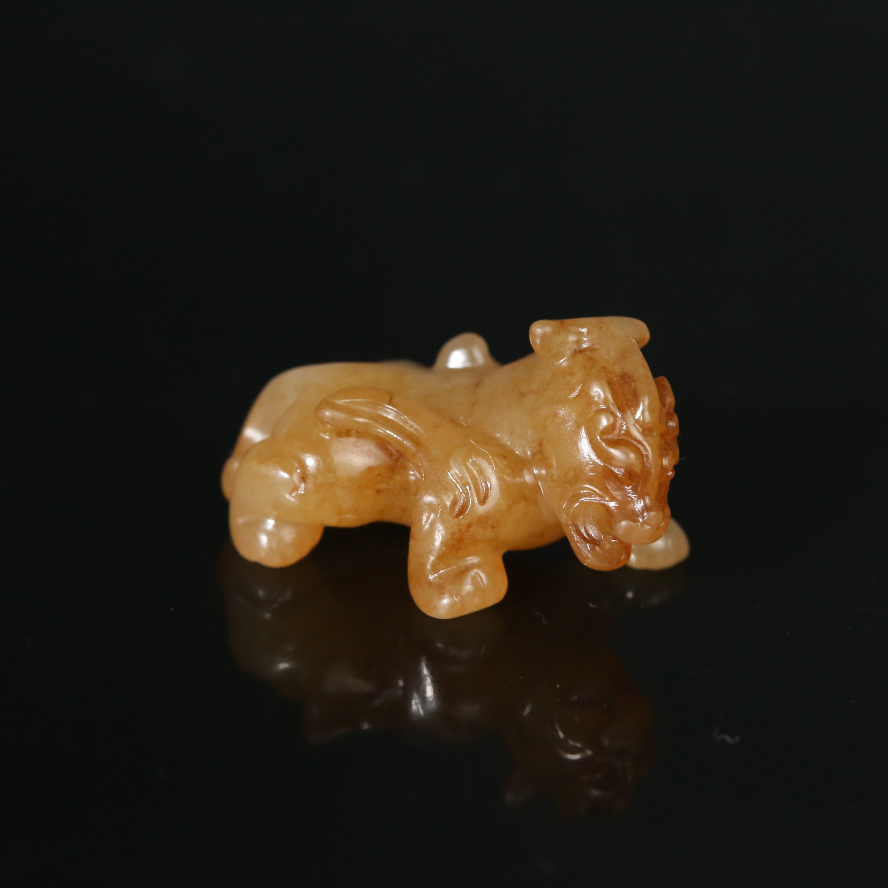 明代和田玉瑞兽勒子WDZC251028045