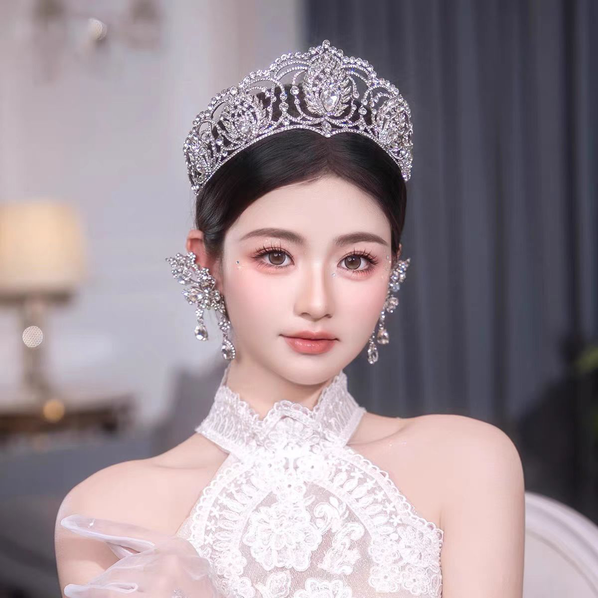 皇冠配饰女士气质甜美满钻生日韩版