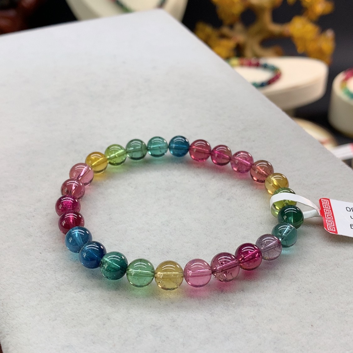 【闪购商品】未镶嵌手链碧玺艳丽色标单圈7