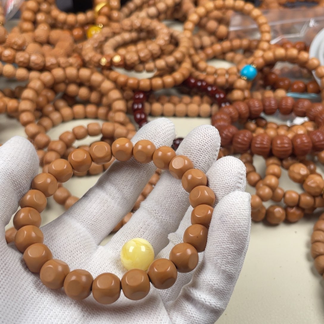 猴头核桃手串泛油有点星图六方➕配饰