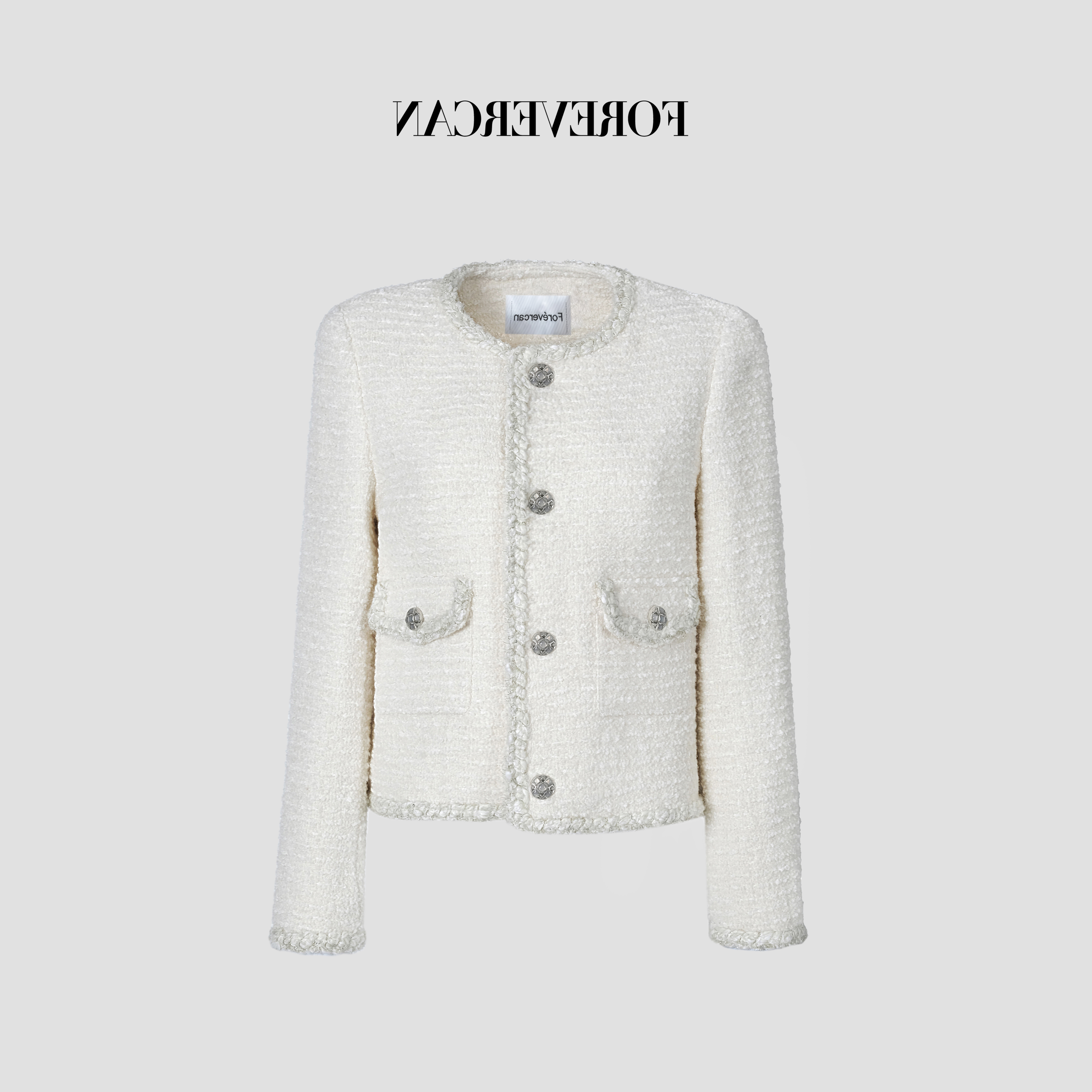 FOREVERCAN“比萨纪事”进口美丽诺羊毛粗花呢正肩西装外套 SC22665