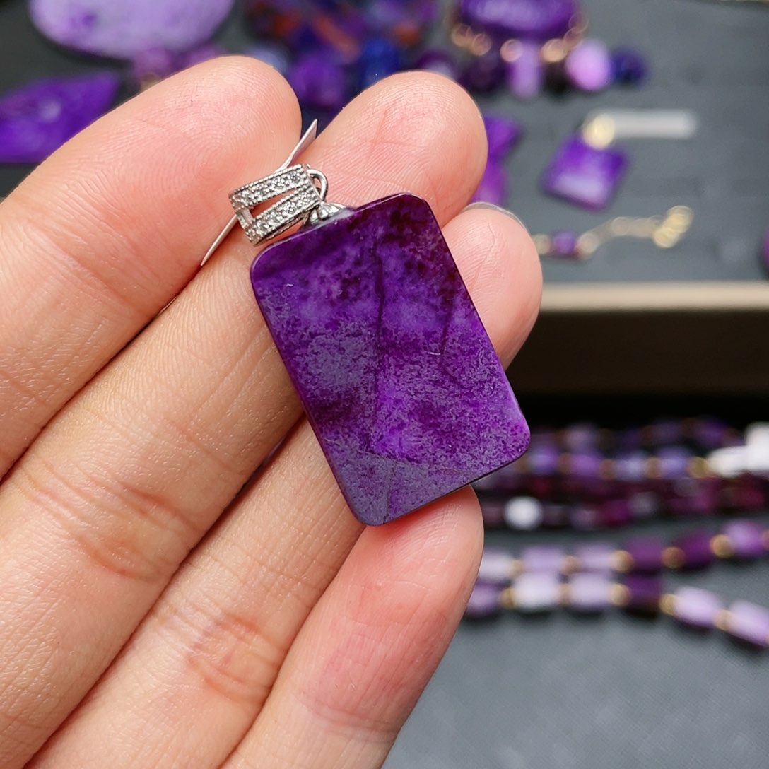 苏纪石（舒俱来）吊坠银S925镶嵌