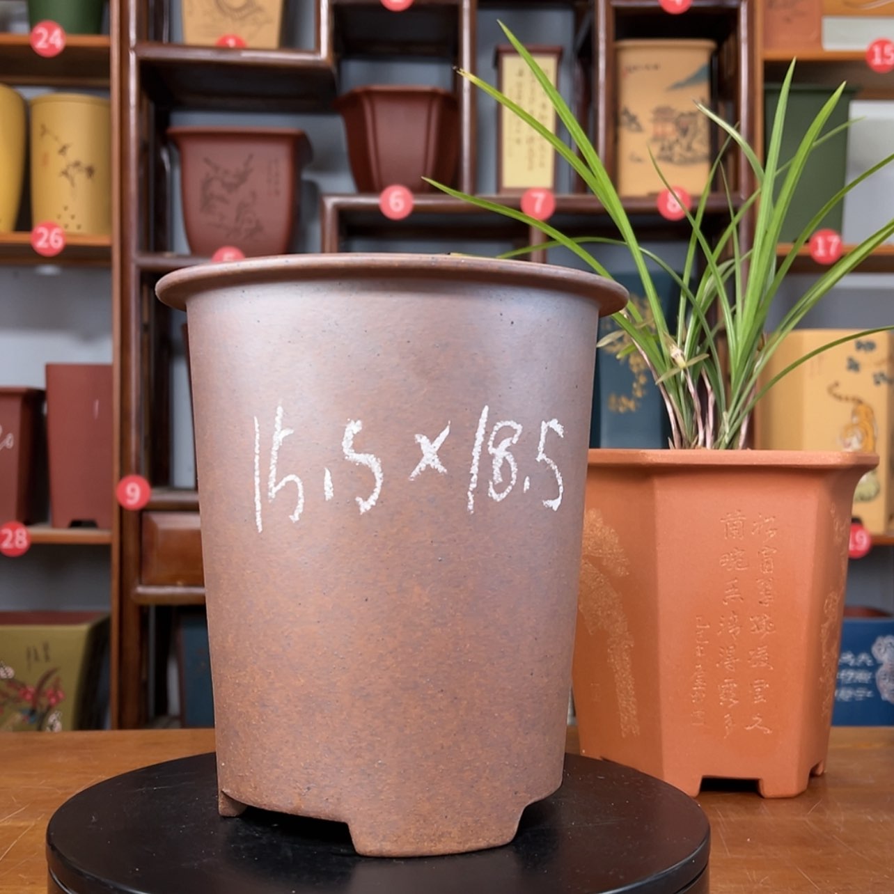 【闪购商品】紫砂花盆周之夏精品紫砂花盆