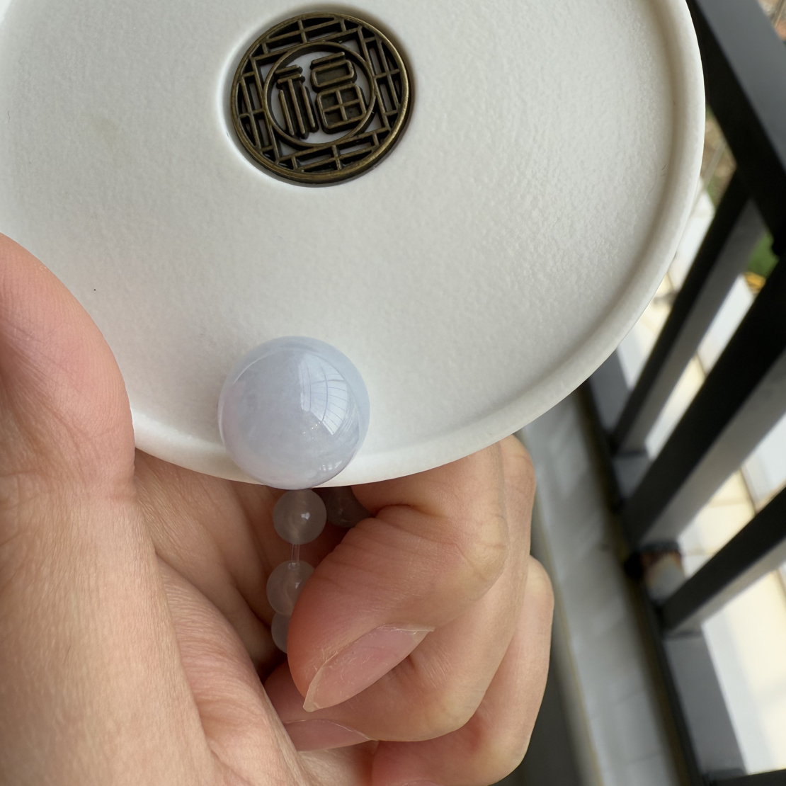 卡13.7糯冰淡紫翡翠单珠