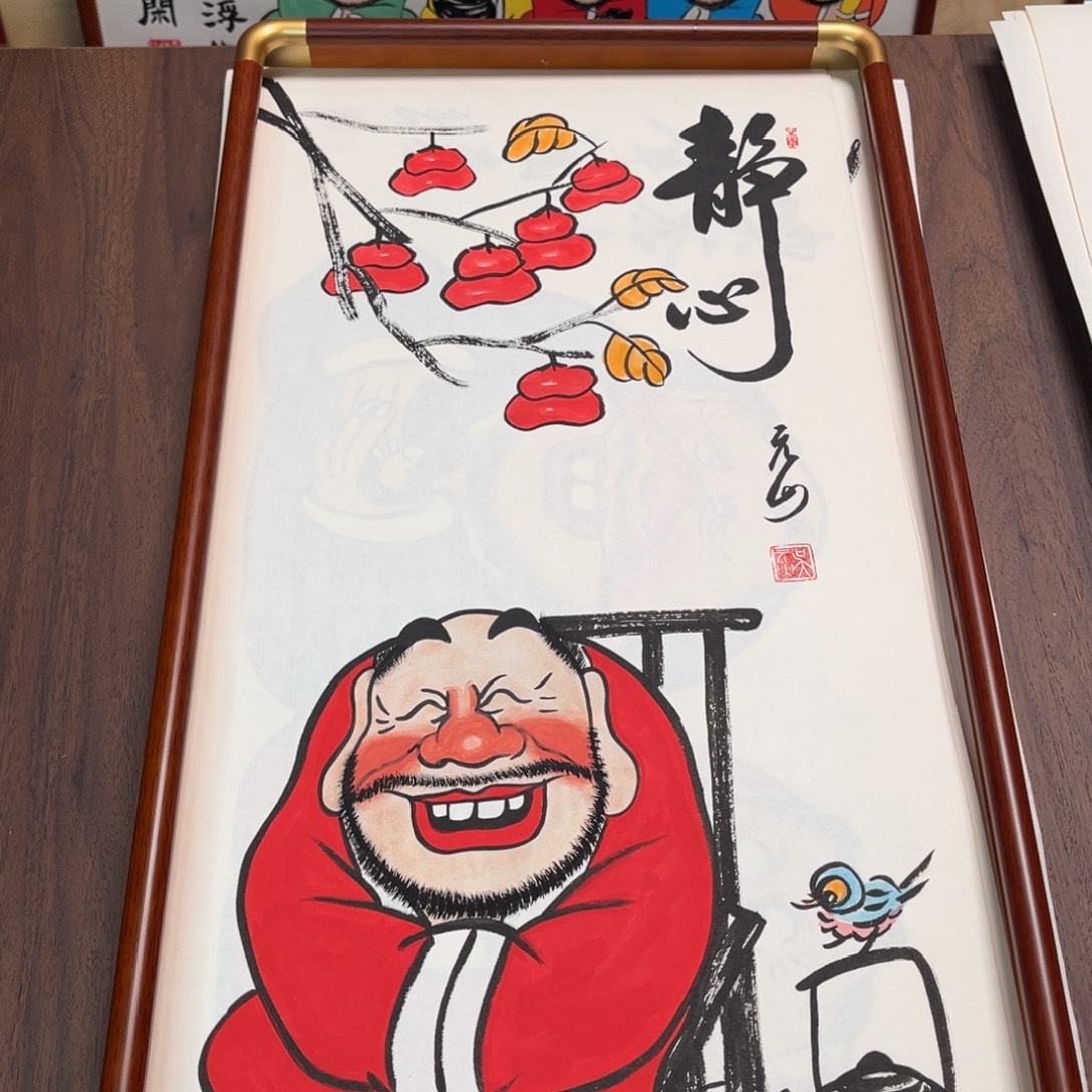 国画纯手绘禅意画作品