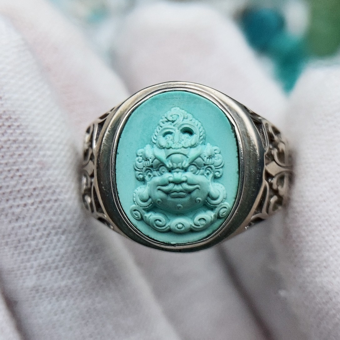 绿松石颈饰银S925镶嵌