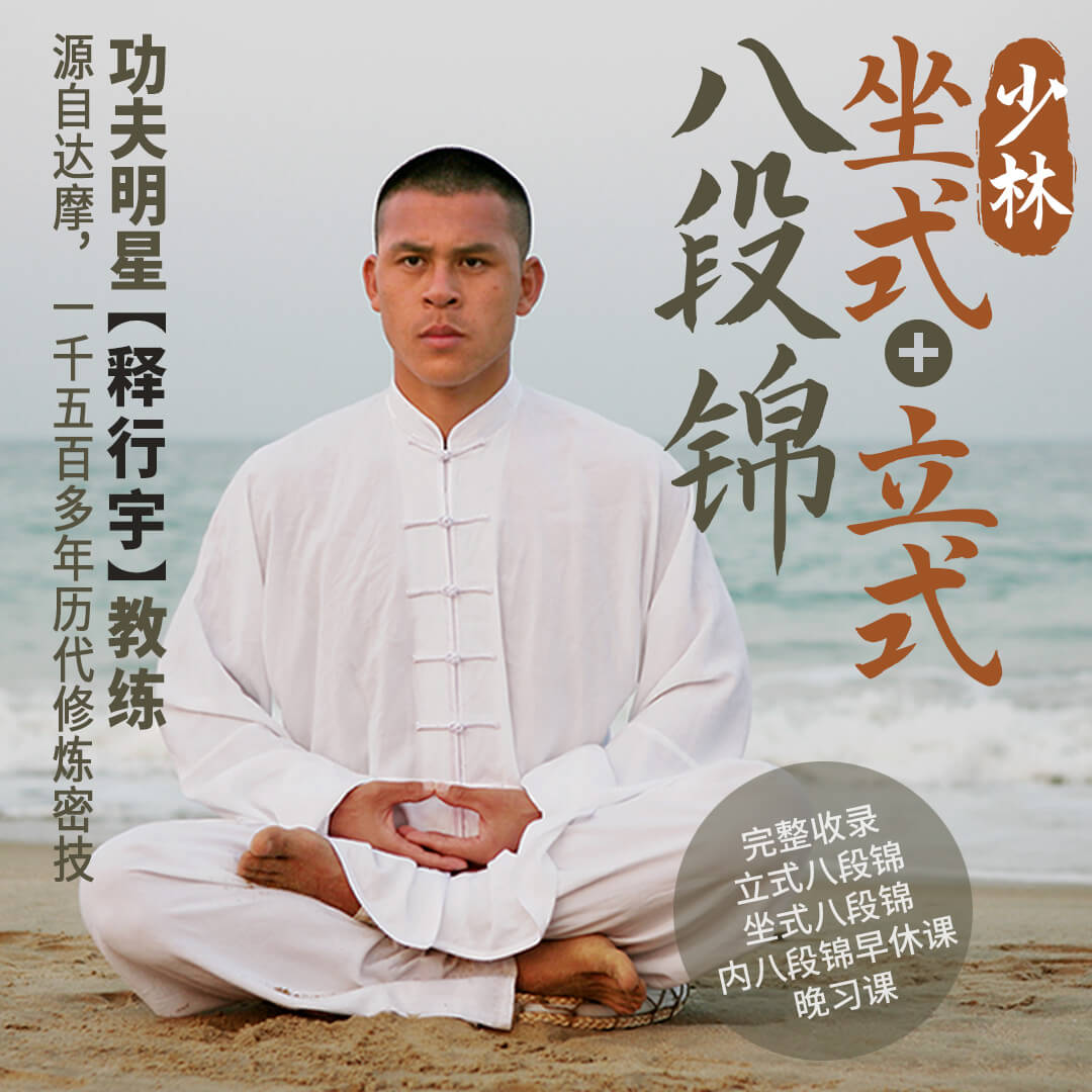 视频课功夫明星释行宇教练少林八段锦立坐全集