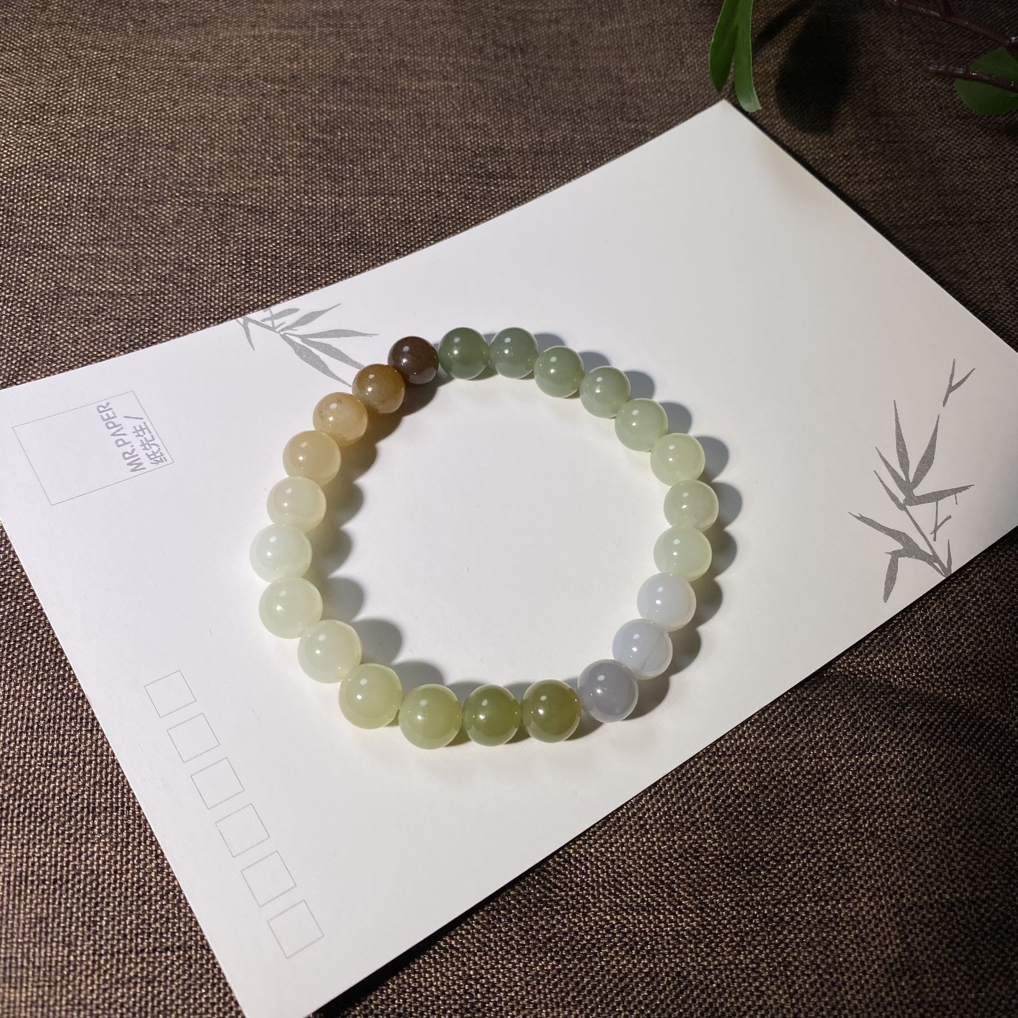 和田玉多宝渐变手串8m