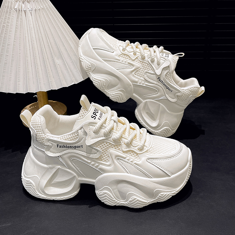 网面休闲厚底老爹鞋韩版春季小白鞋老爹鞋女ins秋季