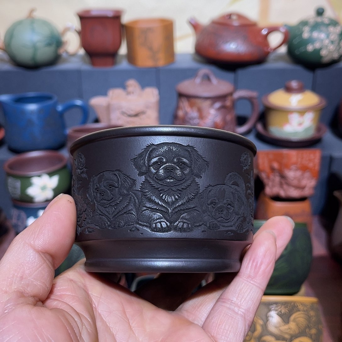 原矿紫砂手工主人杯