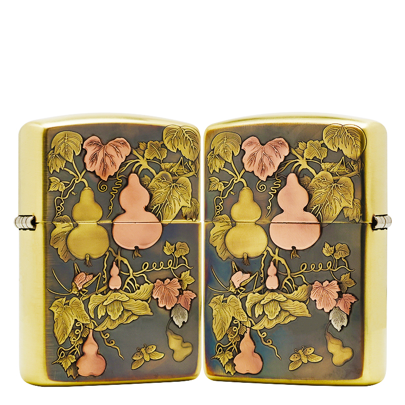 ZIPPO/之宝打火机黄铜盔甲【紫金葫芦】原装正品煤油机DYJ1