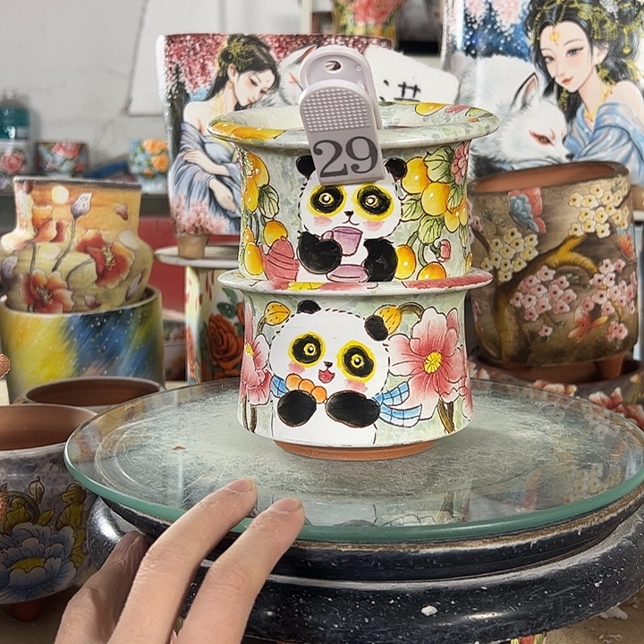 景德镇手绘花盆性价比超高