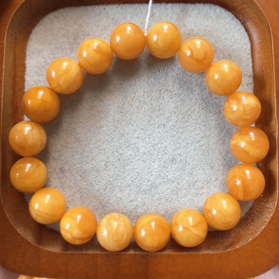 未镶嵌蜜蜡手串蜜蜡