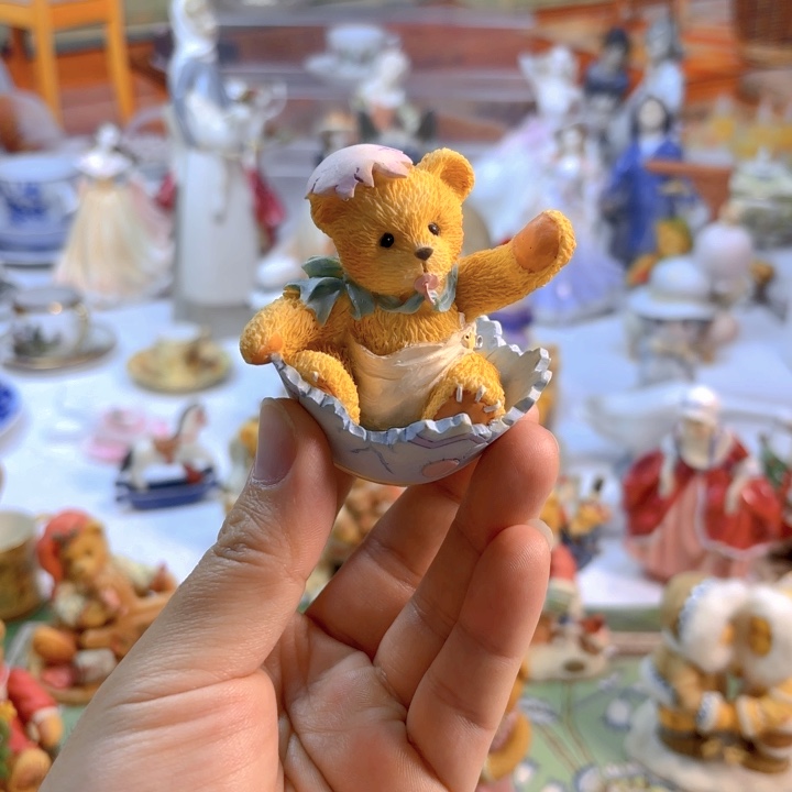 摆件欧洲中古瓷器好看冲鸭！