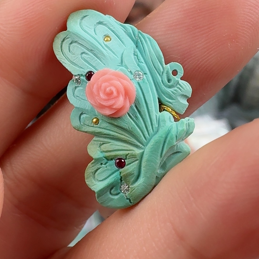 绿松石珠宝奇石未镶嵌