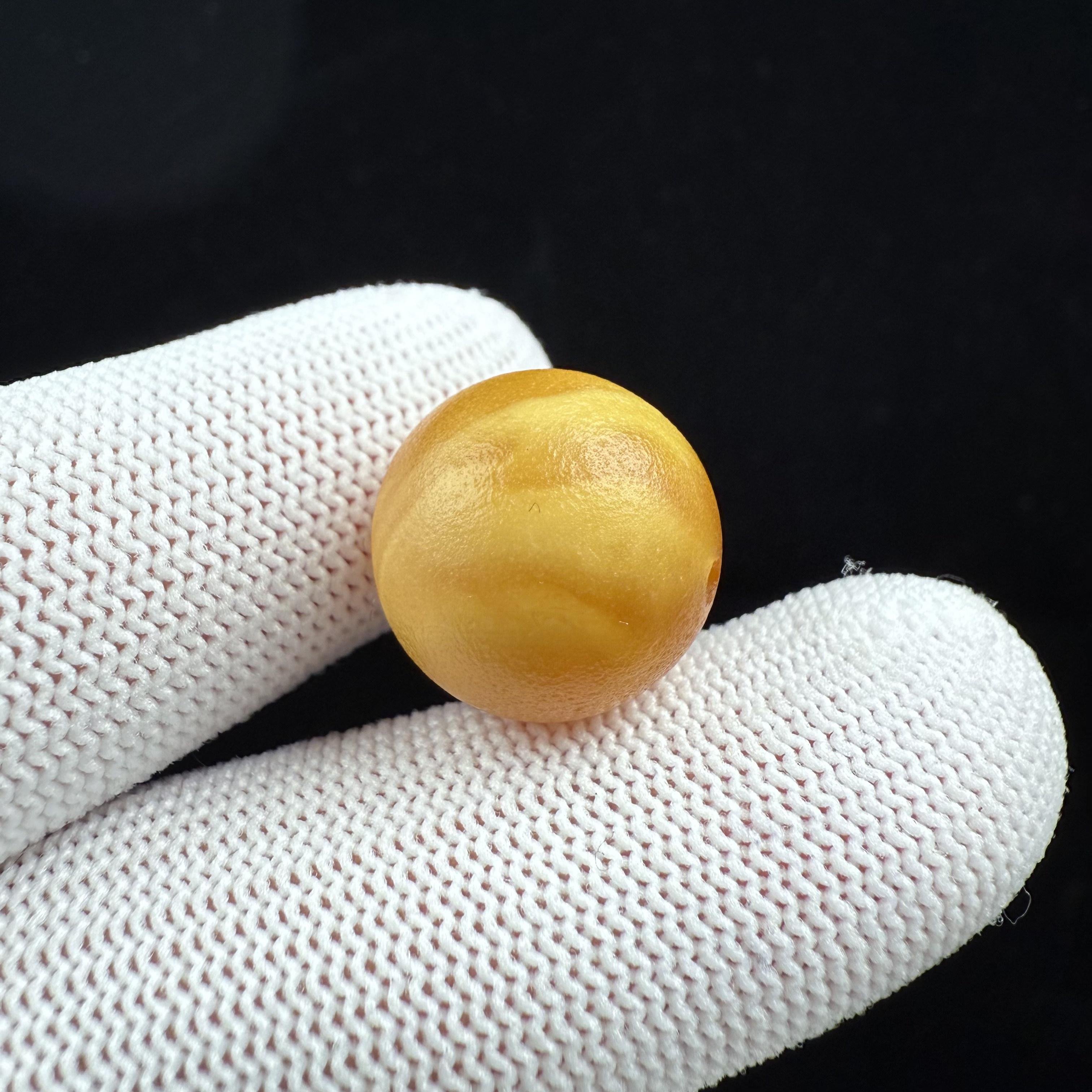 A42-90天然原矿俄料蜜蜡鸡油红圆珠 17mm支持复检