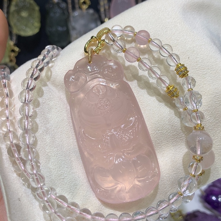 水晶颈饰未镶嵌天然