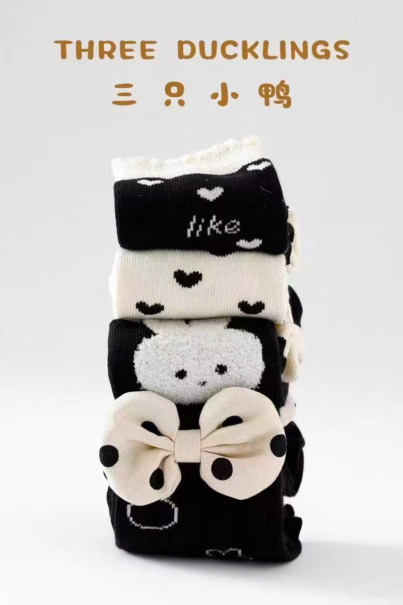 卡通风秋冬袜子韩版短袜学生日系