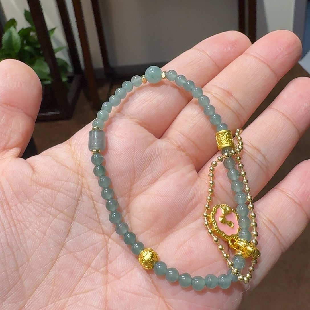 翡翠手链未镶嵌翡翠手链孤品