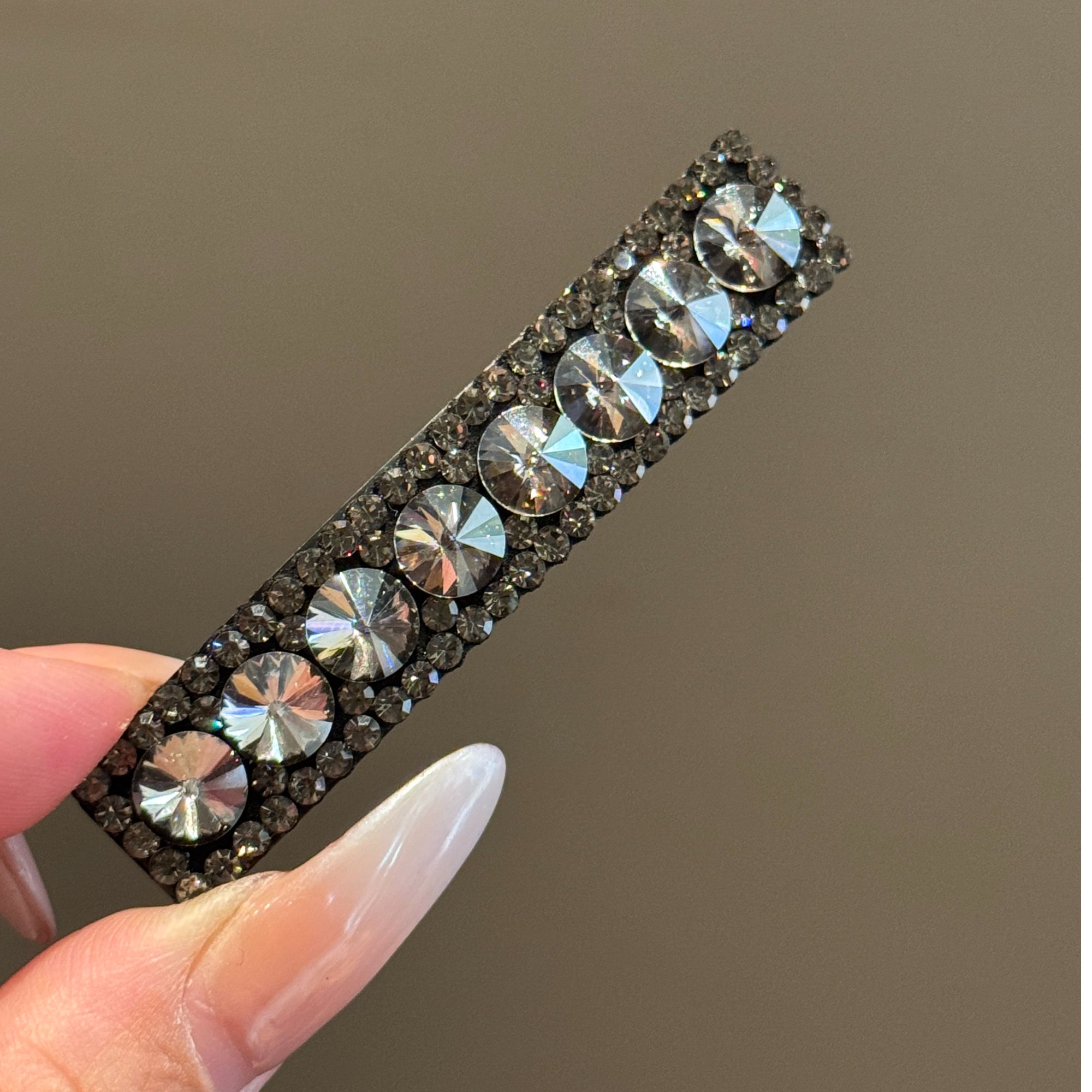 繁星011爆款尖顶水晶发卡原创设计发夹边夹一字夹轻奢BB夹福利款