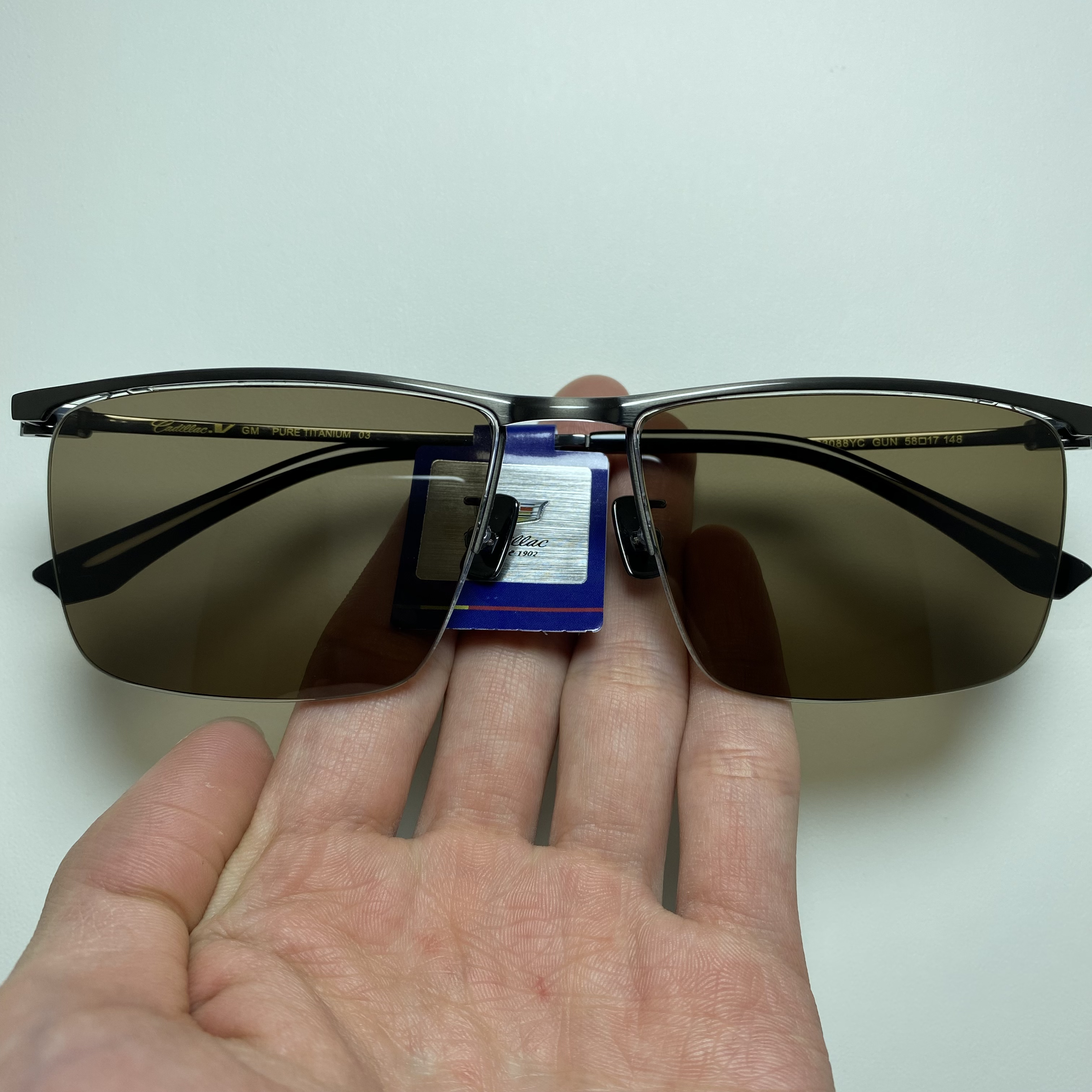 1902凯迪拉克百年经典款纯天然茶水晶浅茶色老石头镜