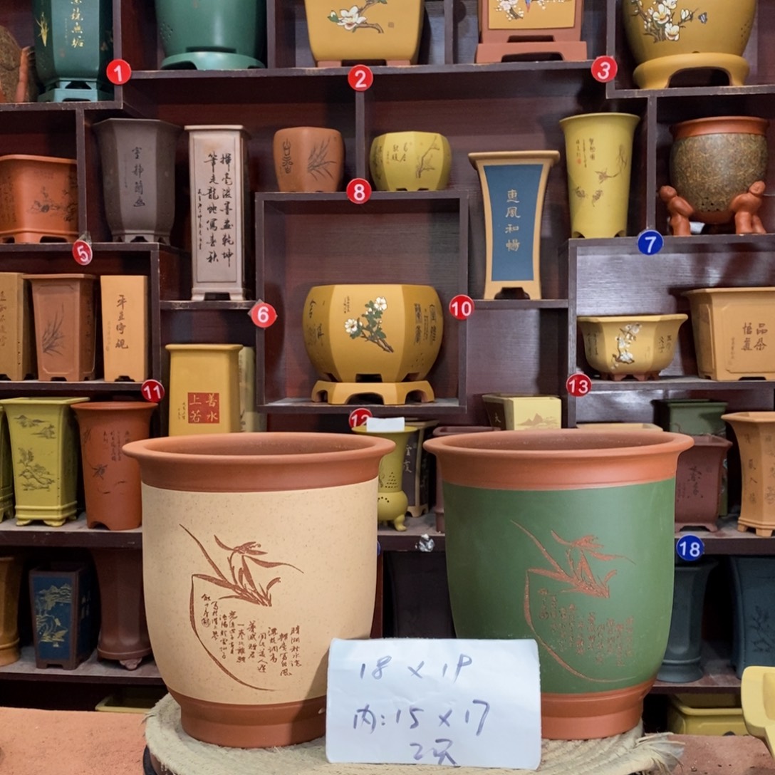 紫砂艺术紫砂花盆