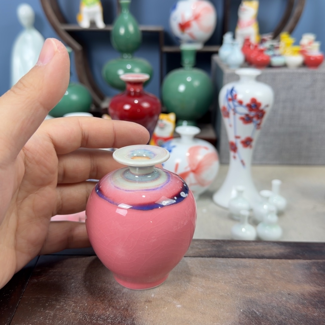 陶瓷手工小花器摆件