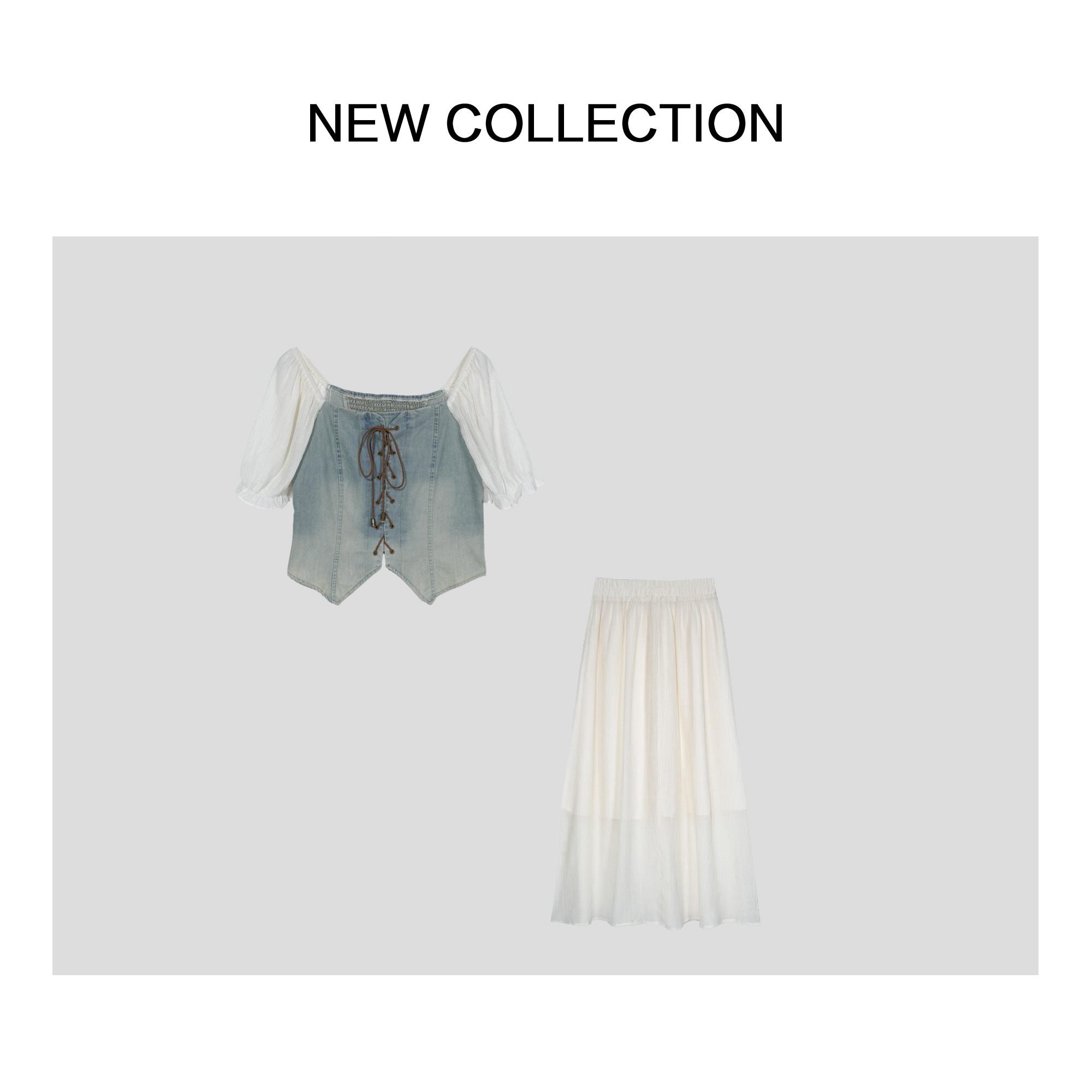 【洛美美专属】D1F36013A 秋天里的诗 - 文艺复古风格连衣裙套装