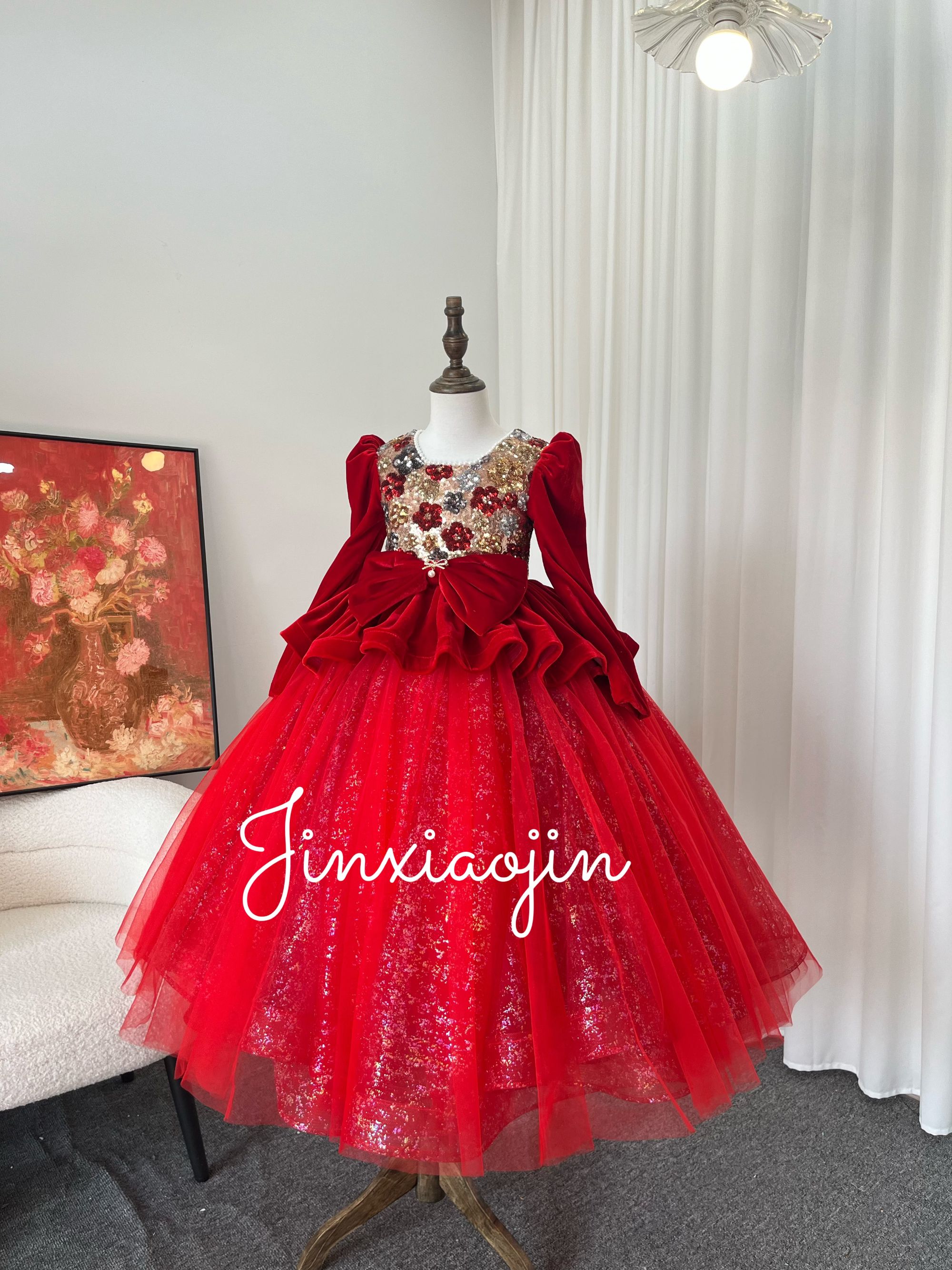 【花曼】秋冬新款上新生日新年礼服