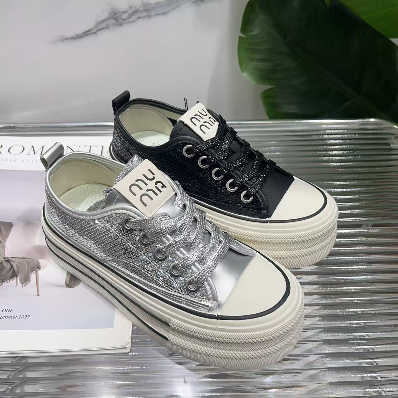 秋季新款百搭透气拼色厚底复古休闲运动德训鞋A03(板鞋)