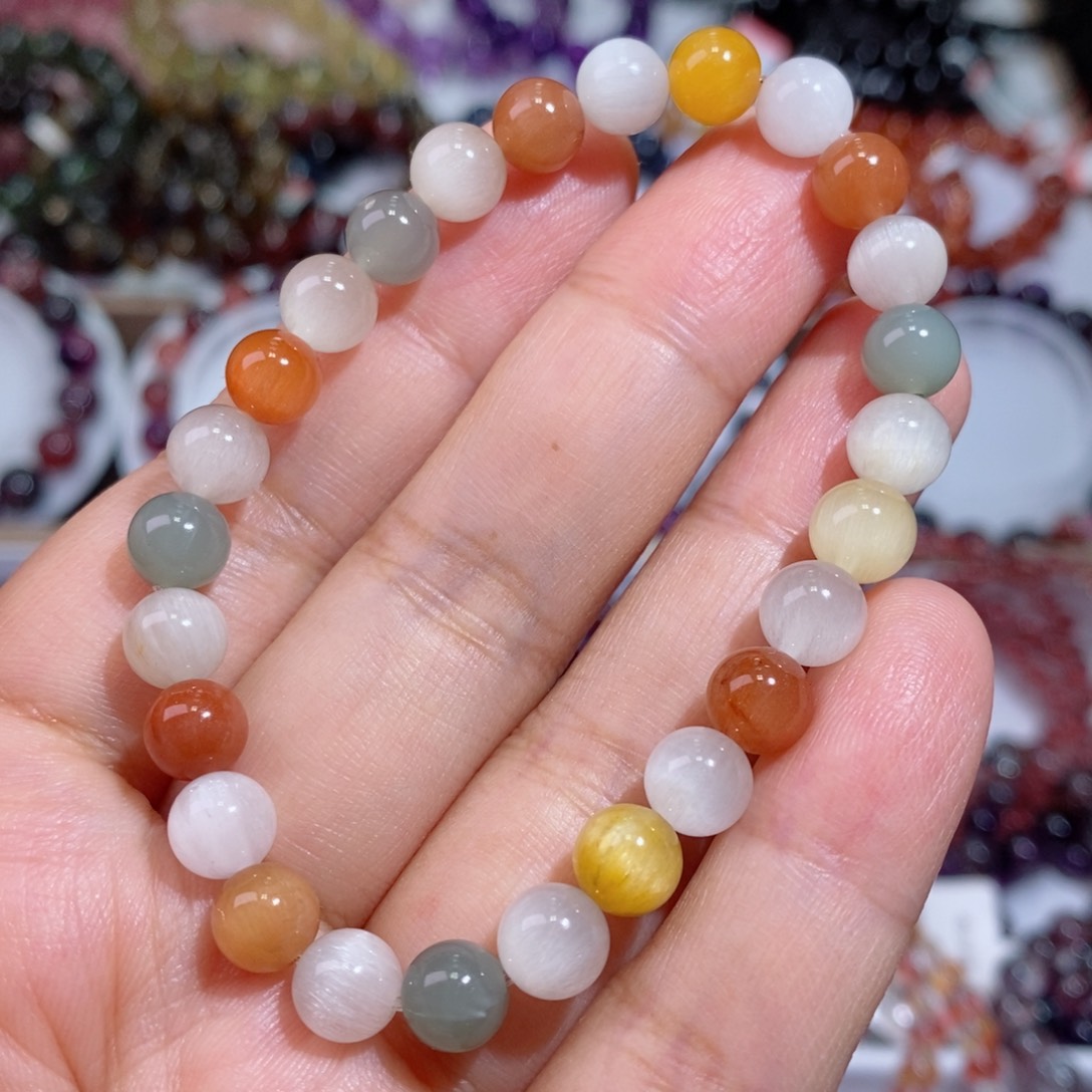 水晶手链未镶嵌兔毛