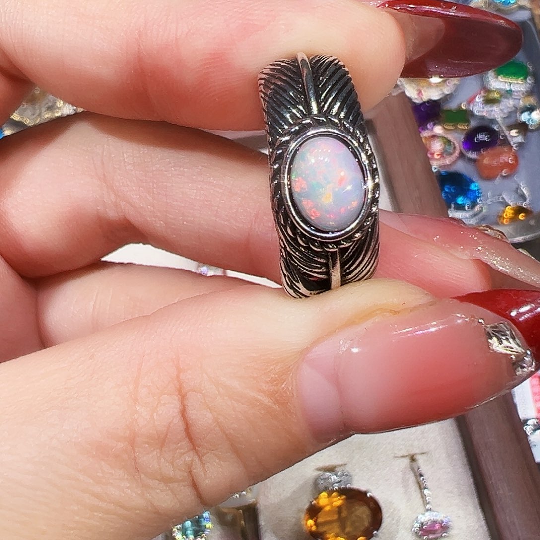 未镶嵌欧泊戒指戒指