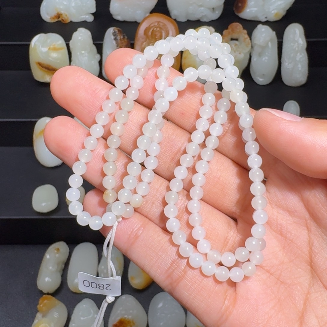 和田玉未镶嵌颈饰果*