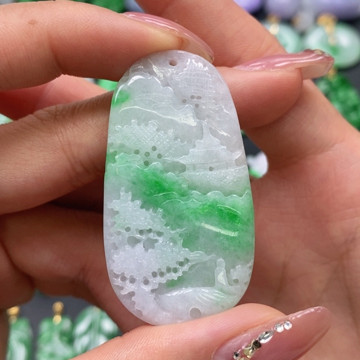 翡翠颈饰未镶嵌吊坠