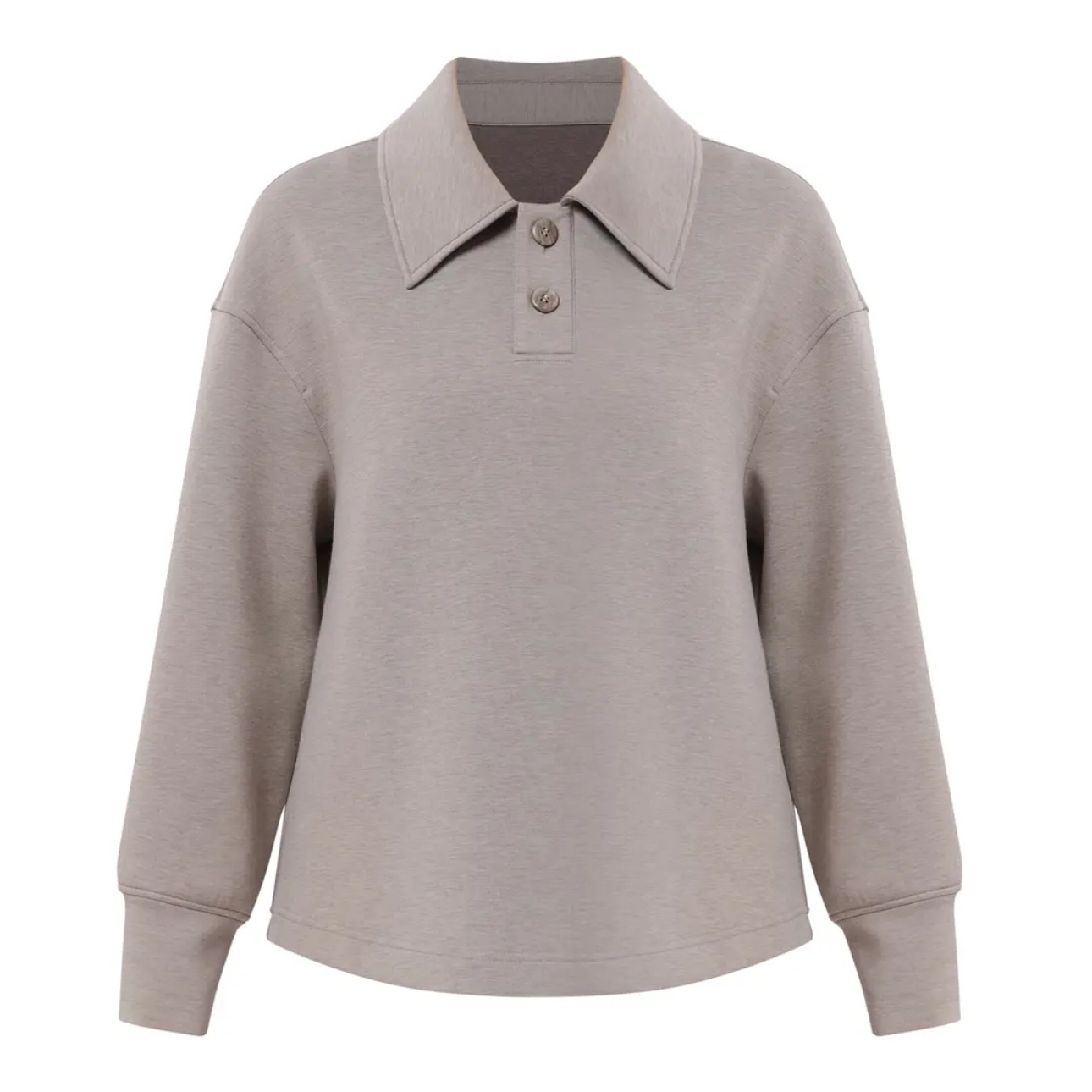 阿玛施【官方正品】新款质感减龄宽松套头翻领百搭舒适上衣530015