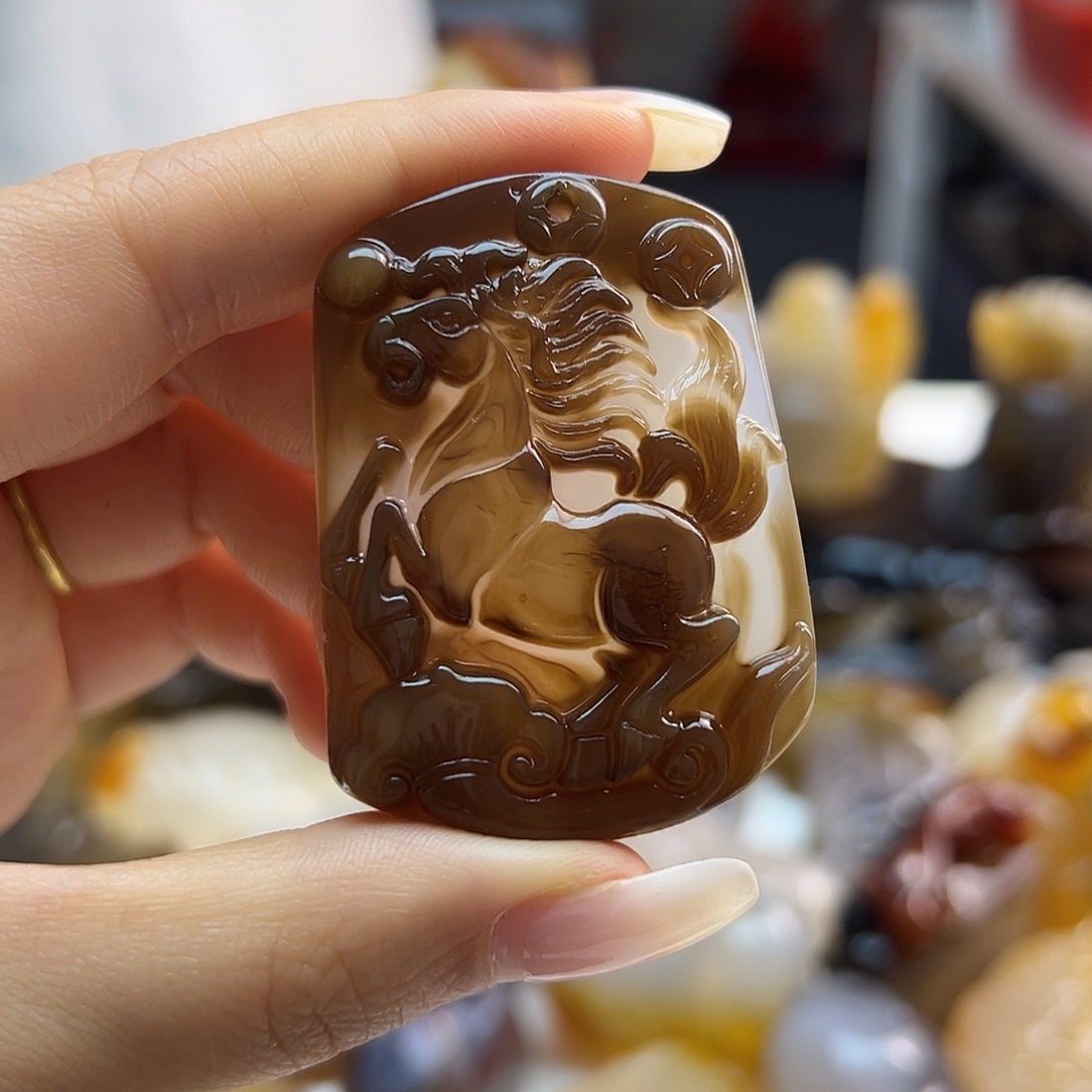 玛瑙/玉髓未镶嵌吊坠(不含链)